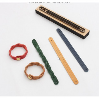 Заготовка из кожи для браслета Косичка "Сделай сам" 