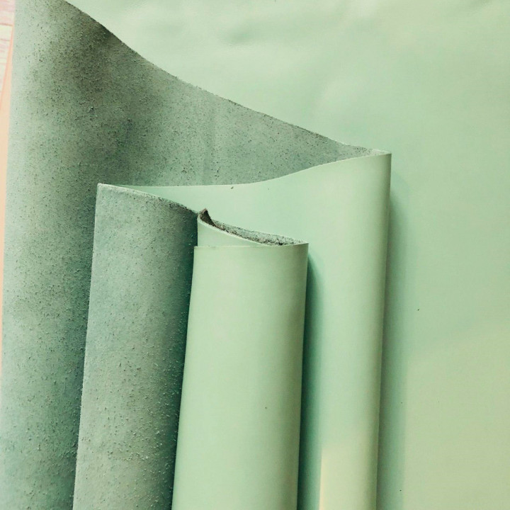 Кожа ШСК 2,1 мм пылевидная с покр. Фисташка