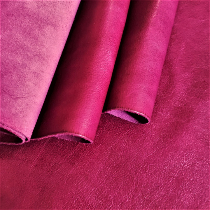 Кожа КРС 1,0 мм с покр. Фуксия Италия
