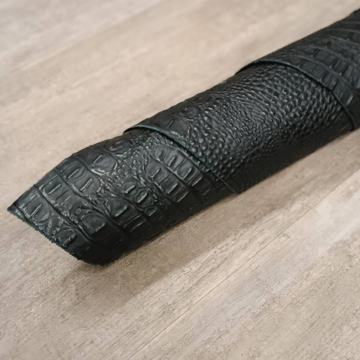 Кожа Кайман 1,2-1,4 мм Чёрный