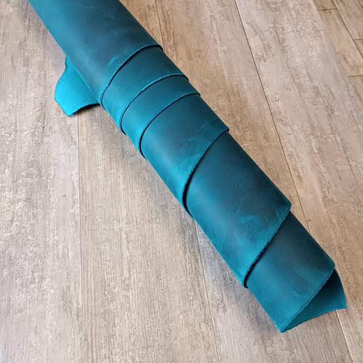 Кожа Крейзи Хорс Dark 1,4-1,6 мм Бирюзовый