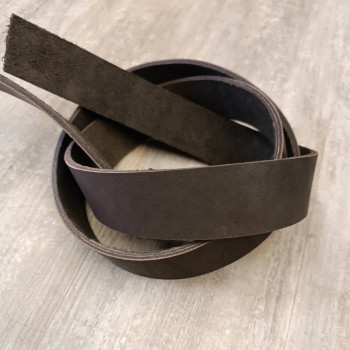 Заготовка для ремня хром. дубл. 39 мм толщ. 3,6 мм Тёмно Коричневый