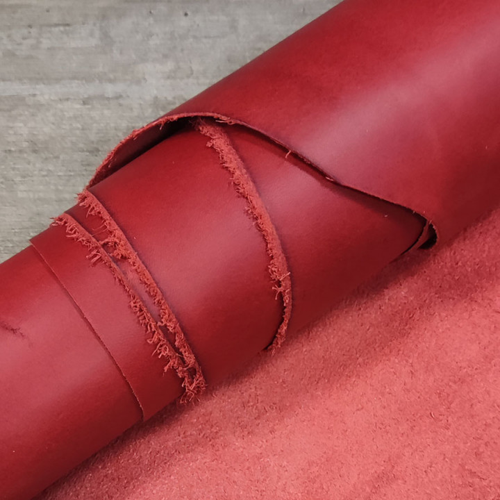 Кожа Пола 1,2 мм растит. дубл. PONTE WAX Красная Помада