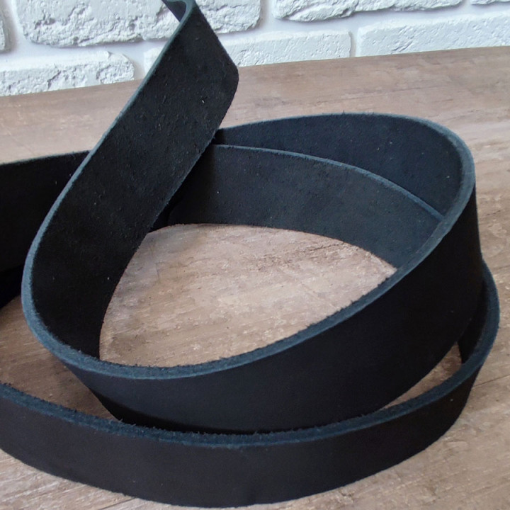 Заготовка для ремня хром. дубл. 35 мм толщ. 3,6 мм Черный