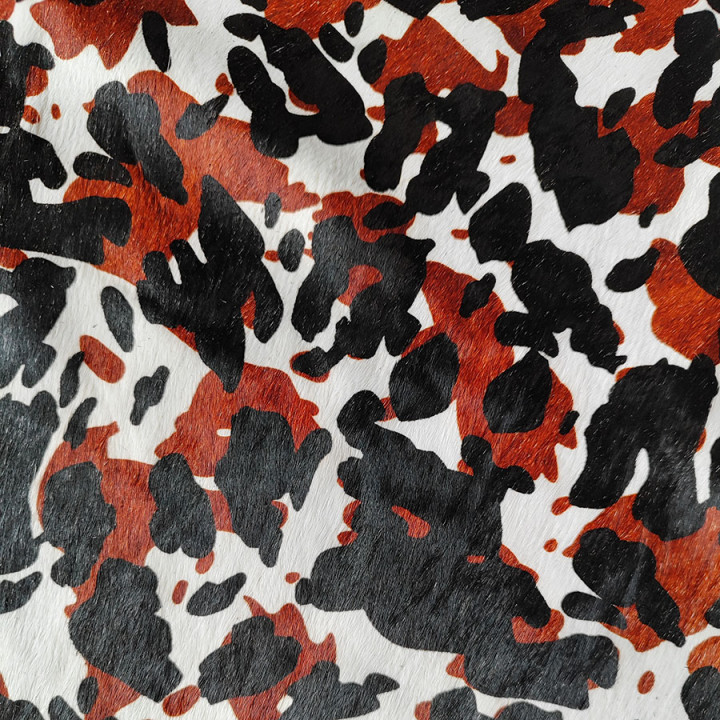 Кожа с ворсом КРС 1,2-1,4 мм Корова трехцветная