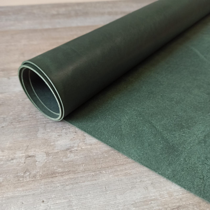 Кожа Юфть 1,5-1,8 мм комб. дубл. Зеленый темный Белоруссия