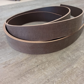 Заготовка для ремня раст. дубл. 39 мм толщ. 3,0 мм Песок Крейзи хорс  Италия