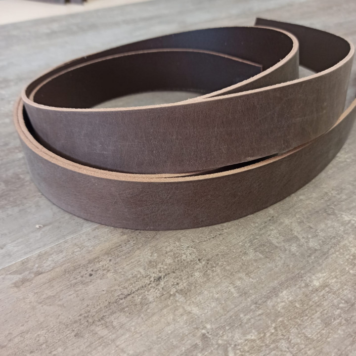 Заготовка для ремня раст. дубл. 39 мм толщ. 3,0 мм Песок Крейзи хорс  Италия