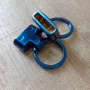 Держатель для брелока с кольцом синий