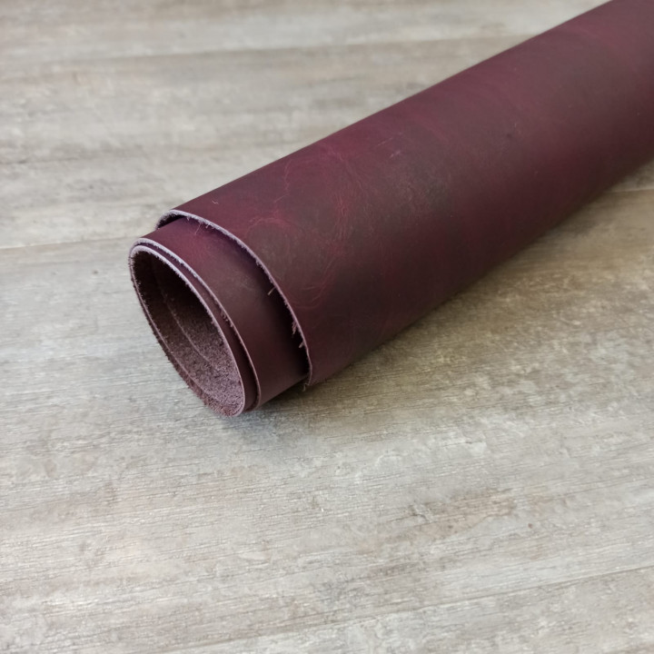 Кожа Крейзи Хорс 1,2 мм Бургунди