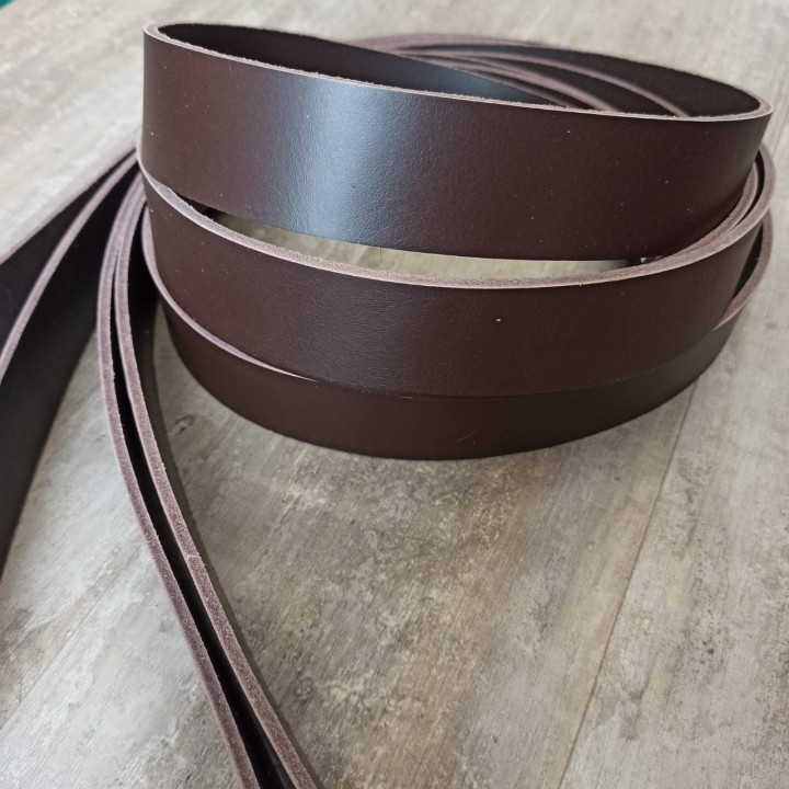 Заготовка для ремня 39 мм толщ. 3,8 мм Брауни раст. дубл. Италия