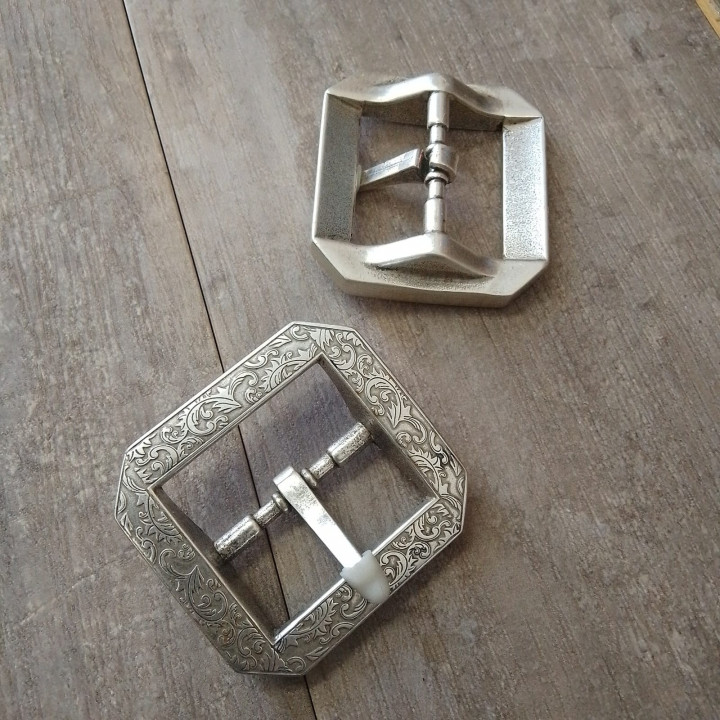 Пряжка 38 мм стальная декоративная арт. G67 