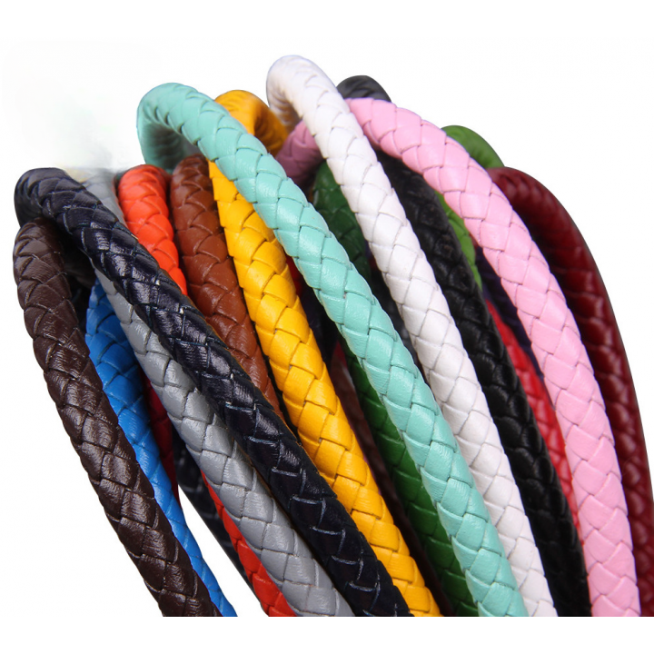 Шнур кожаный круглого сечения 3 мм плетеный