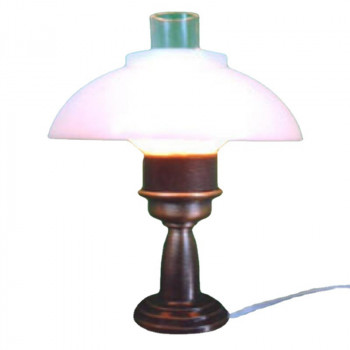 Лампа настольная Ретро, с проводом для кукол. Миниатюра 1:12