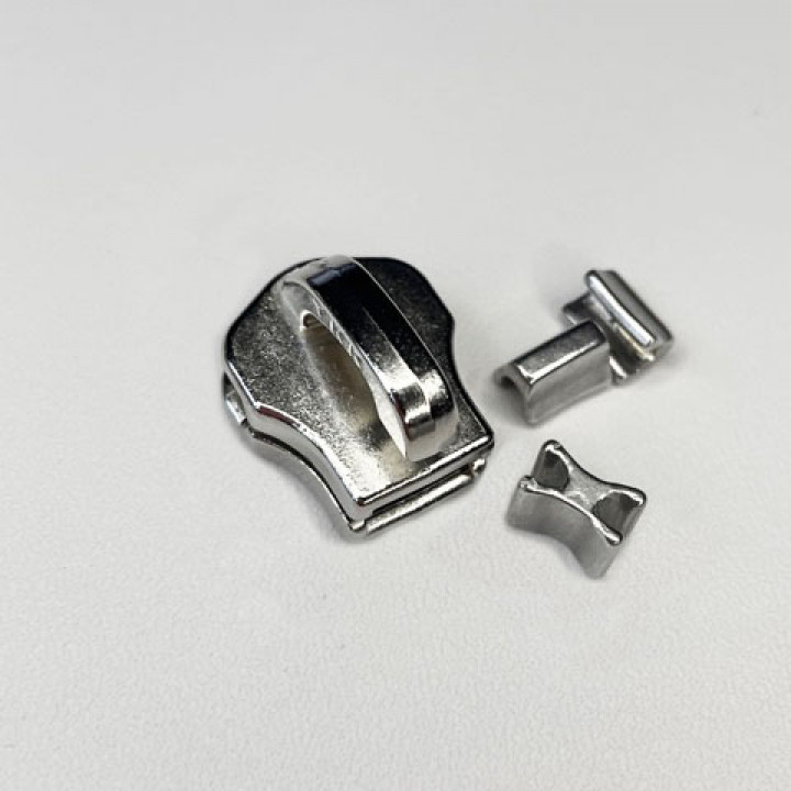 Бегунок без пуллера, зажимы, ограничители для молнии №8 YKK под серебро