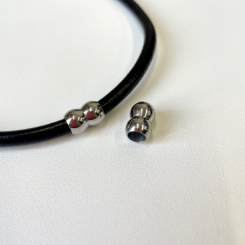 Бусина 5 мм для браслетов Сталь B64