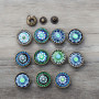 Кнопки пробивные фигурные 18 мм Узоры Круглые