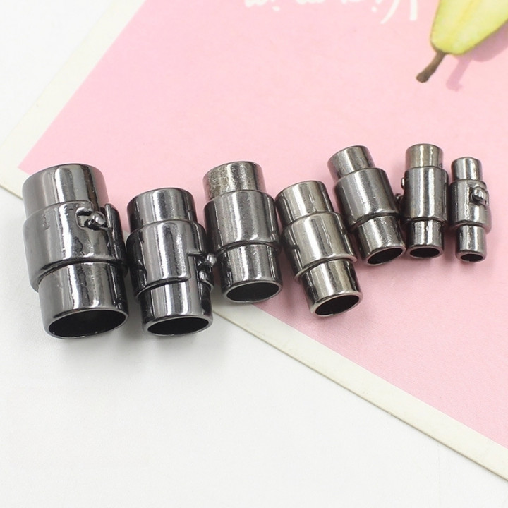 Застежка 3-10 мм для браслета поворотная Черно-серый