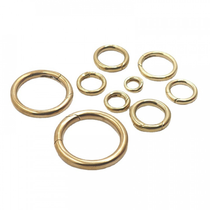 Кольцо-карабин разъемное 6-25 мм Латунь