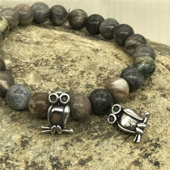 Бусина 2 мм для браслетов Сова Сталь 