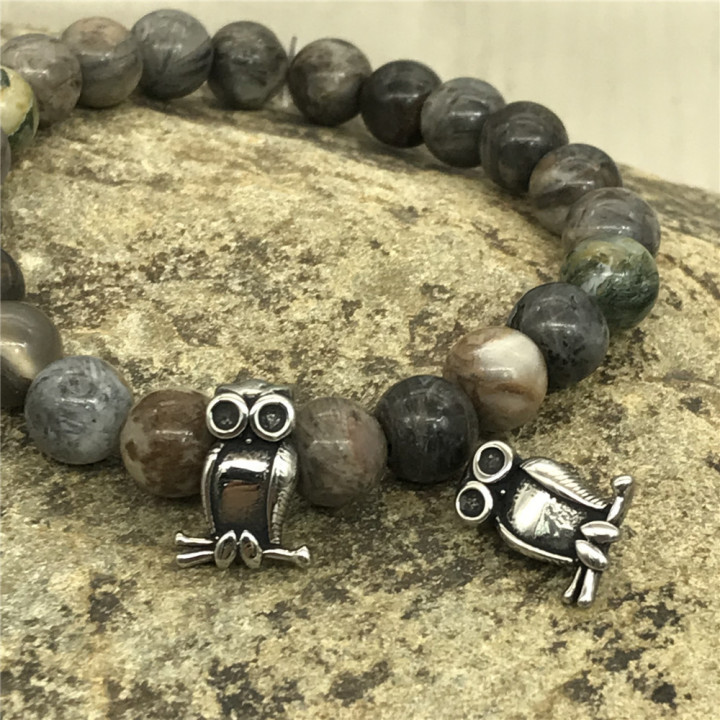 Бусина 2 мм для браслетов Сова Сталь 