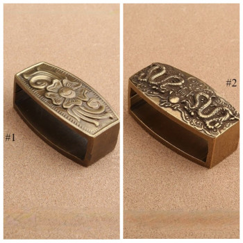 Шлевка для ремня c орнаментом Латунь