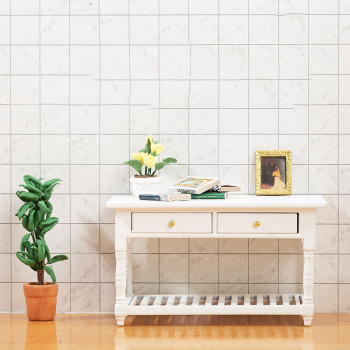 Стол для кукол с выдвижными ящиками Белый