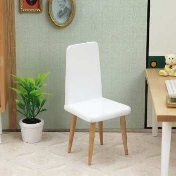 Стул для кукол Белый Миниатюра 1:12