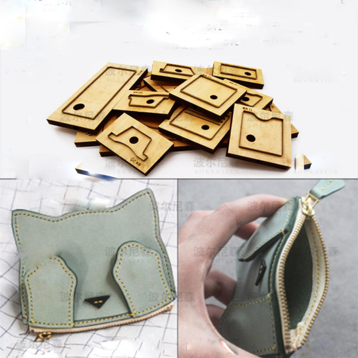 Штанцформы (вырубные штампы) для кошелька Котик 