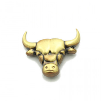 Кончо для кожаных изделий 30 мм Бык Латунь