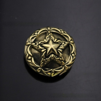 Кончо для кожаных изделий латунное 23 мм Звезда KL 753