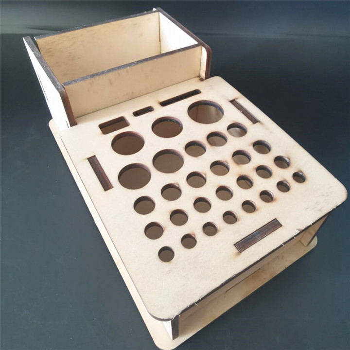 Органайзер для кожевенных инструментов малый, дерево