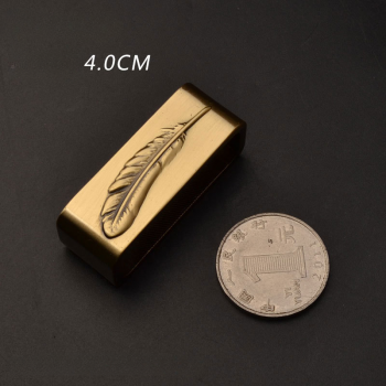 Шлевка для ремня Перо Латунь